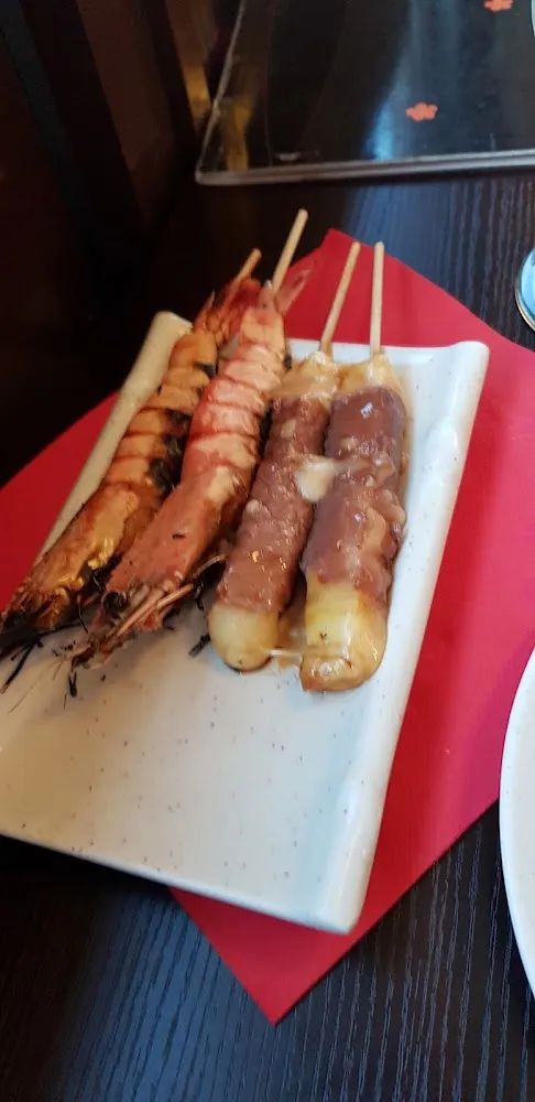 Brochettes Bœuf Fromage Et Gambas